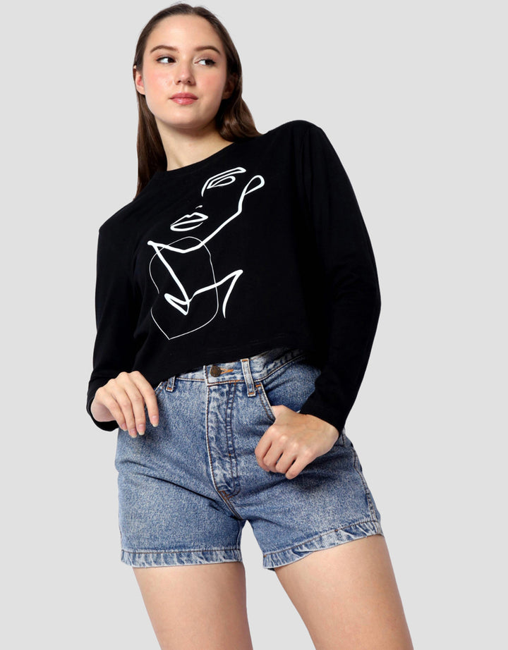 Ecotonique Crop Tee Britney Kaos Lengan Panjang Wanita