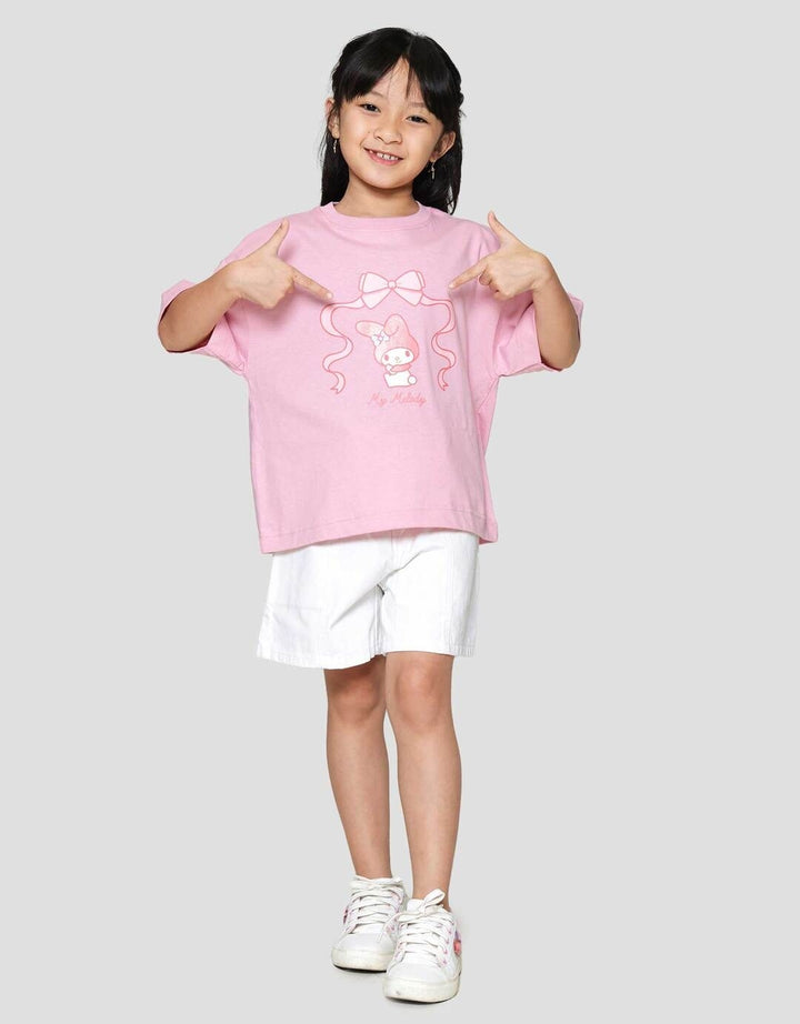 Character My Melody Kaos Lengan Pendek Anak Perempuan