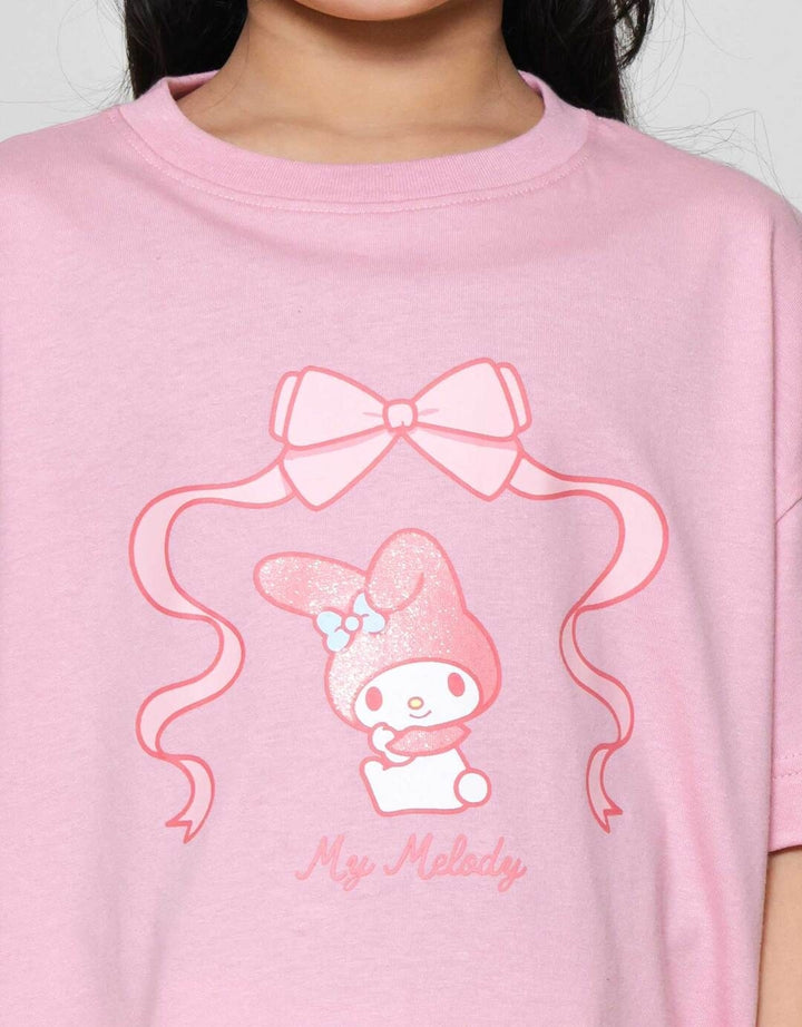 Character My Melody Kaos Lengan Pendek Anak Perempuan
