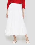 Annisa Full Length Pleated With Exposed Band Rok Maxi Wanita