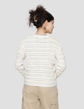 St. Yves Cotton Pointelle Knitted Cardigan Wanita