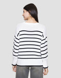 St. Yves Stripe Oversized Sweater Wanita