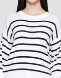 St. Yves Stripe Oversized Sweater Wanita