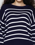 St. Yves Stripe Oversized Sweater Wanita
