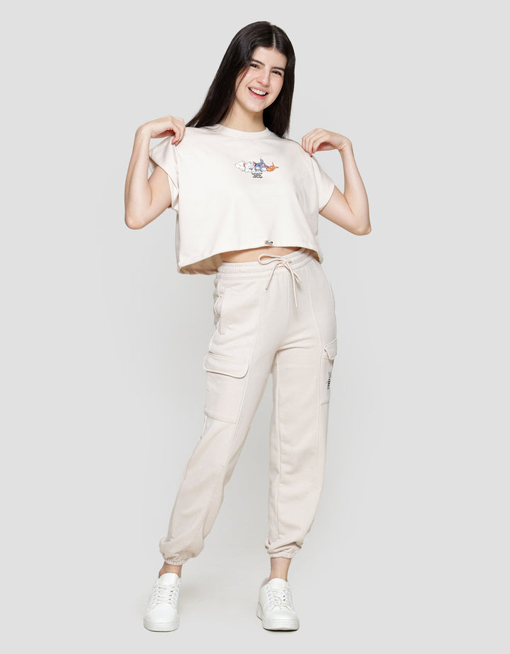 Nevada Boxy Baby Terry Serut Tom & Jerry Kaos Wanita