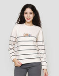 Nevada Reg Stripe French Ter Tom & Jerry Sweater Wanita