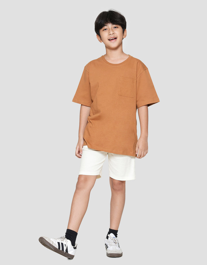 Nevada Ki Solid With Pocket Kaos Anak Laki-laki