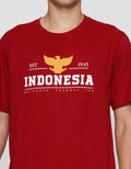 Aos Theme Independence Day 2025 Garuda Stripe Kaos Pria