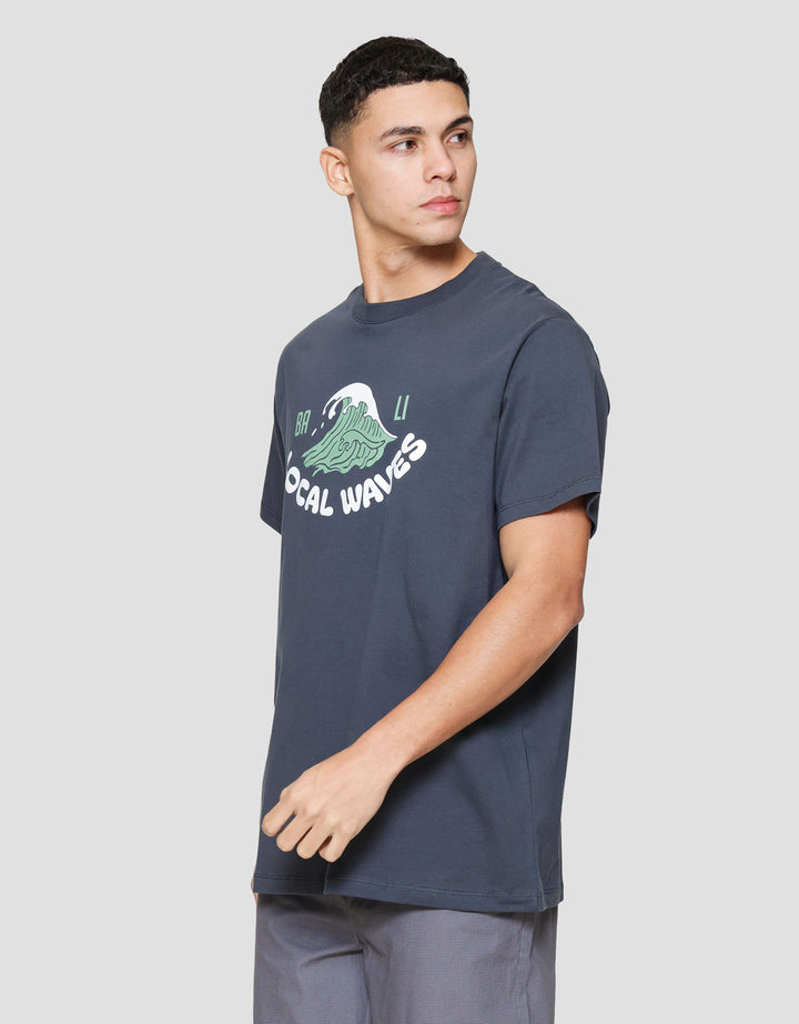 Aos Theme Rock Star Text Local Waves Kaos Pria