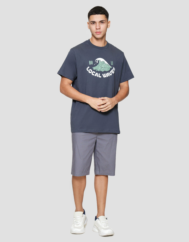 Aos Theme Rock Star Text Local Waves Kaos Pria