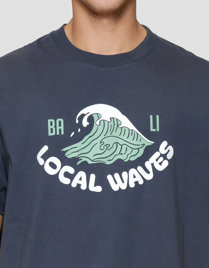 Aos Theme Rock Star Text Local Waves Kaos Pria