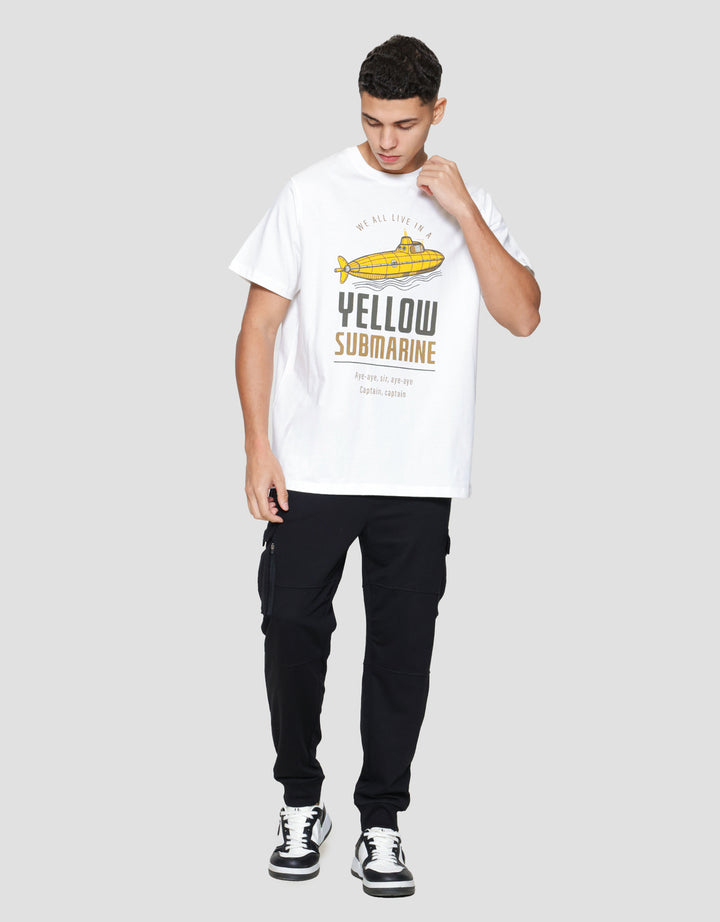 Aos Theme Rock Star Text Submarine Kaos Pria