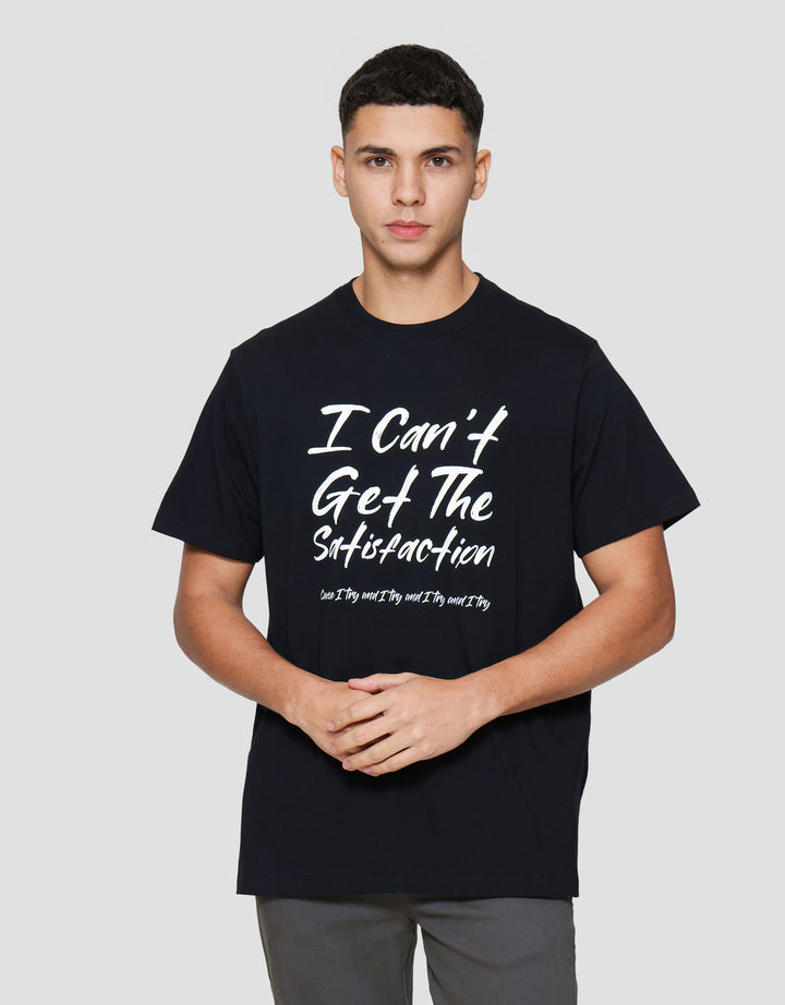 Aos Theme Rock Star Text Satisfaction Kaos Pria