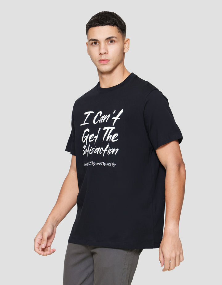 Aos Theme Rock Star Text Satisfaction Kaos Pria