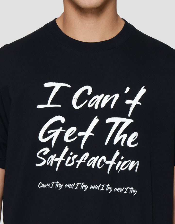 Aos Theme Rock Star Text Satisfaction Kaos Pria
