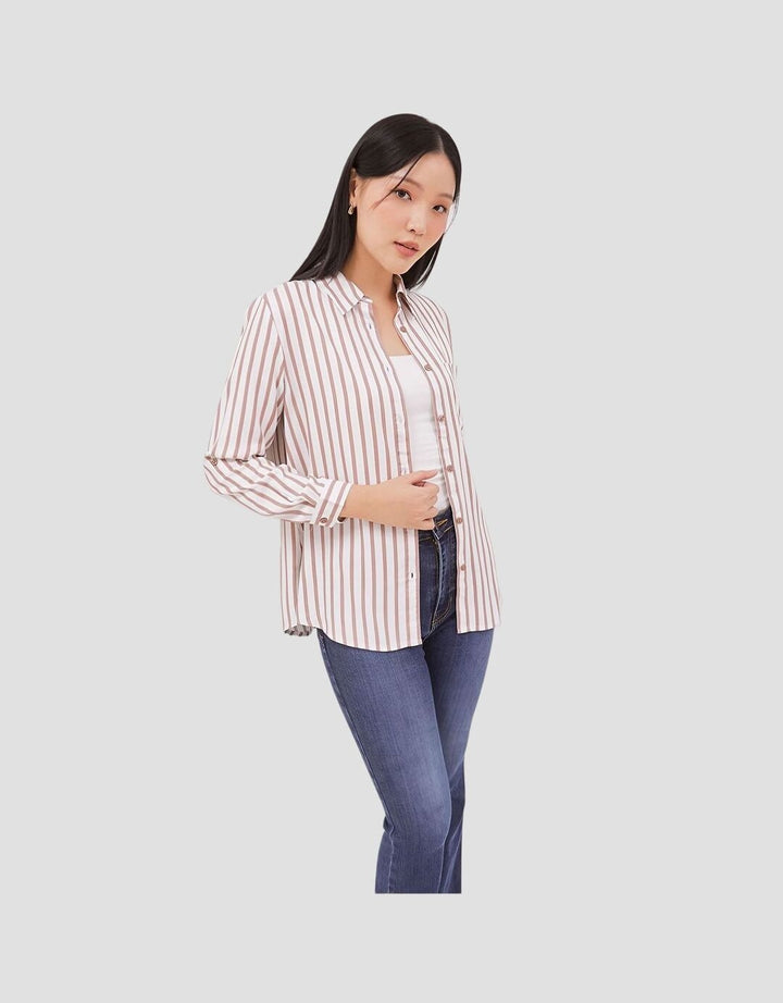 Dust Kamina Kemeja bergaris Wanita