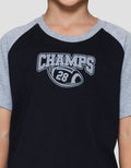 Little M Raglan Champs Rugby Print Pakaian Setelan Anak Laki-laki