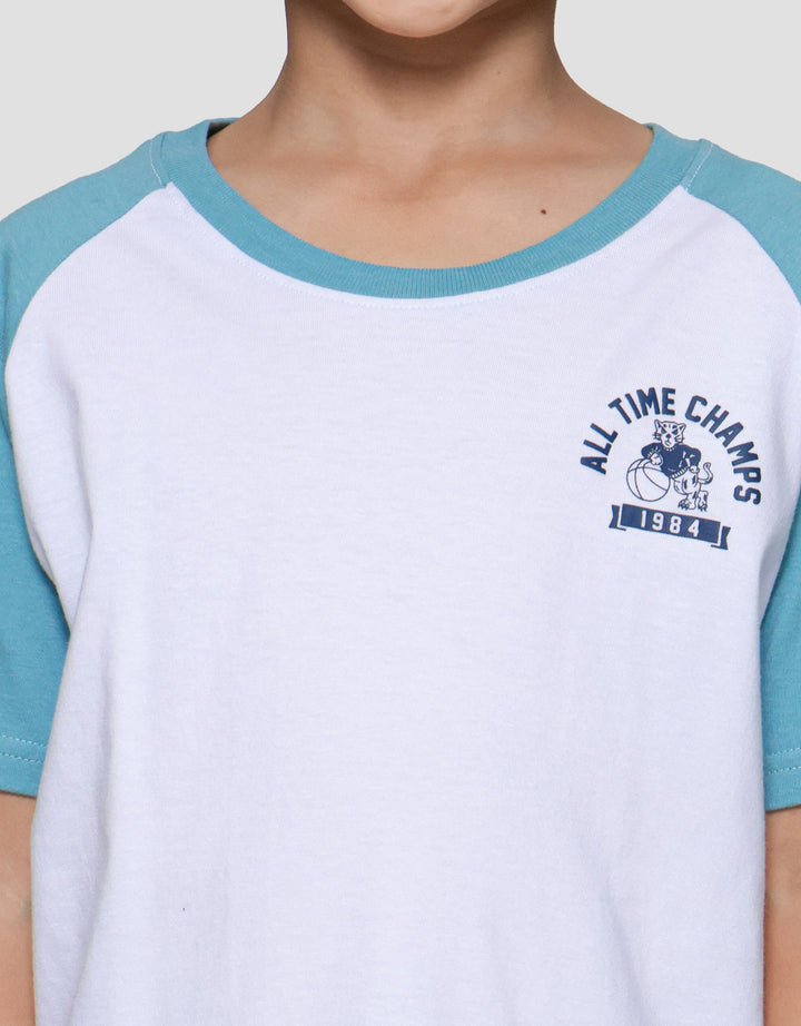 Little M Raglan All Time Champs Print Pakaian Setelan Anak Laki-laki