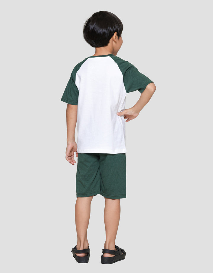 Little M Raglan Tennis Court Print Pakaian Setelan Anak Laki-laki
