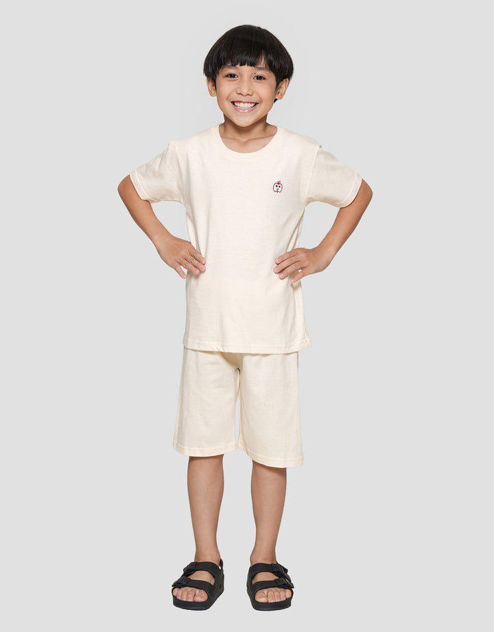 Little M Apple Bordir Print Pakaian Setelan Anak Laki-laki