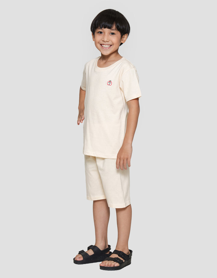 Little M Apple Bordir Print Pakaian Setelan Anak Laki-laki
