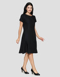 Connexion Round Neck Midi Dress Wanita