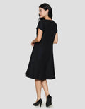 Connexion Round Neck Midi Dress Wanita