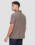 Cole Fancy Solid Popcorn Reverse Kaos Polo Pria
