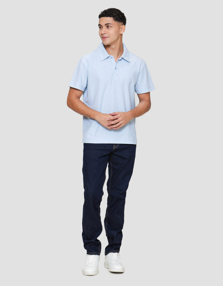 Cole Fancy Solid Popcorn Reverse Kaos Polo Pria