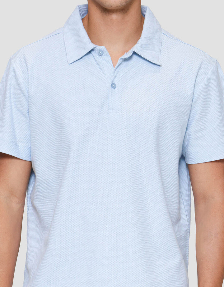 Cole Fancy Solid Popcorn Reverse Kaos Polo Pria