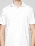 Cole Fancy Solid Ottoman Vneck Kaos Polo Pria