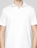 Cole Fancy Solid Ottoman Vneck Kaos Polo Pria