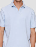 Cole Fancy Solid Ottoman Vneck Kaos Polo Pria