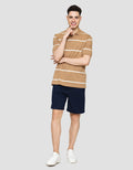 Cole Stripe Rib Kaos Polo Pria