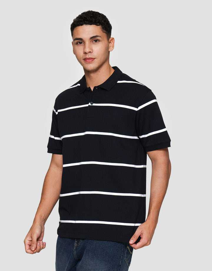 Cole Stripe Rib Kaos Polo Pria