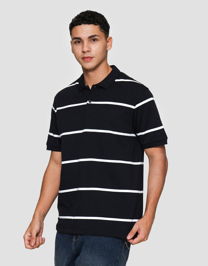 Cole Stripe Rib Kaos Polo Pria