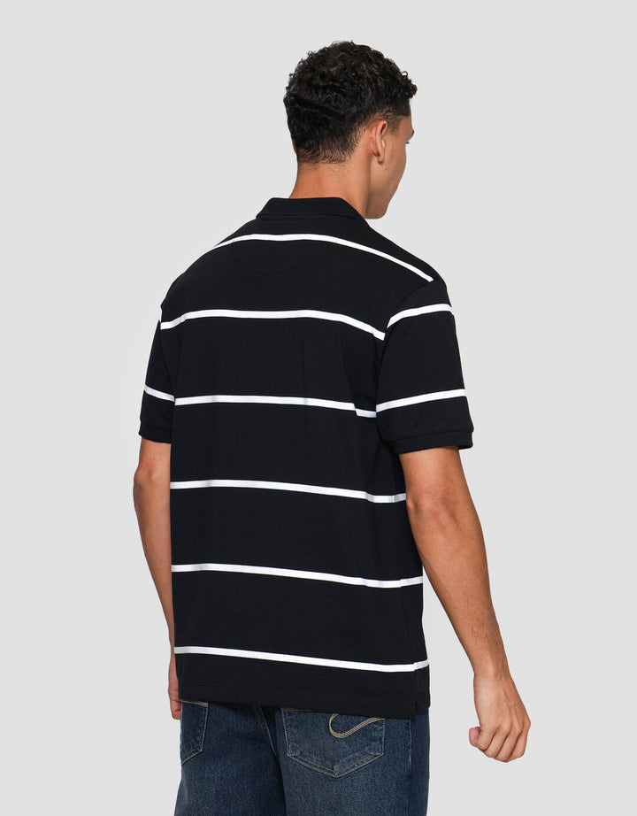 Cole Stripe Rib Kaos Polo Pria