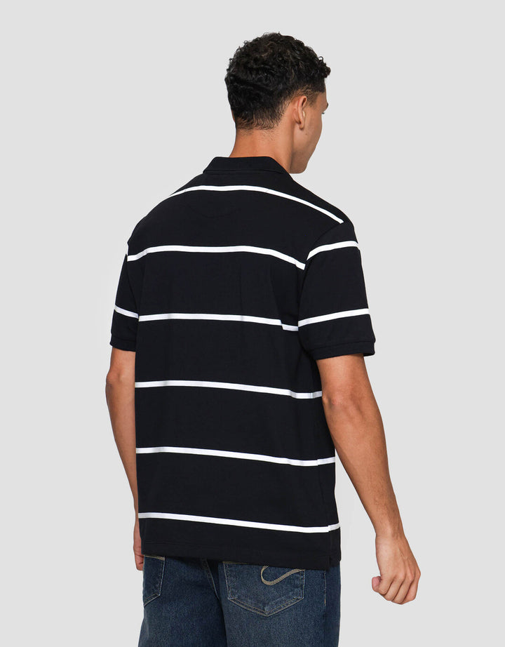 Cole Stripe Rib Kaos Polo Pria
