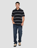 Cole Stripe Rib Kaos Polo Pria