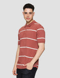 Cole Stripe Rib Kaos Polo Pria