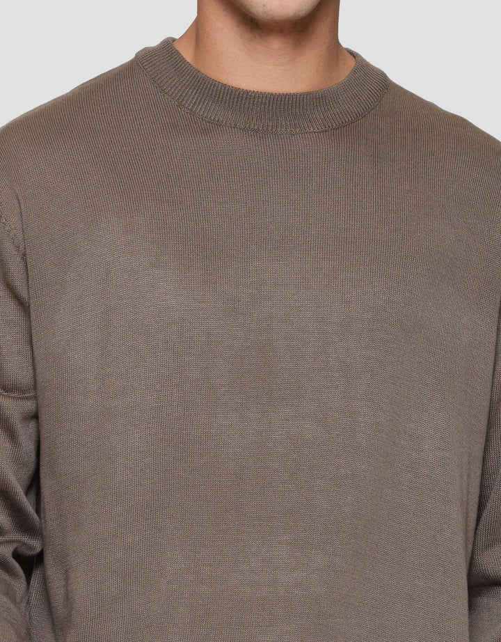 Cole Flat Knit Round Neck Sweater Pria