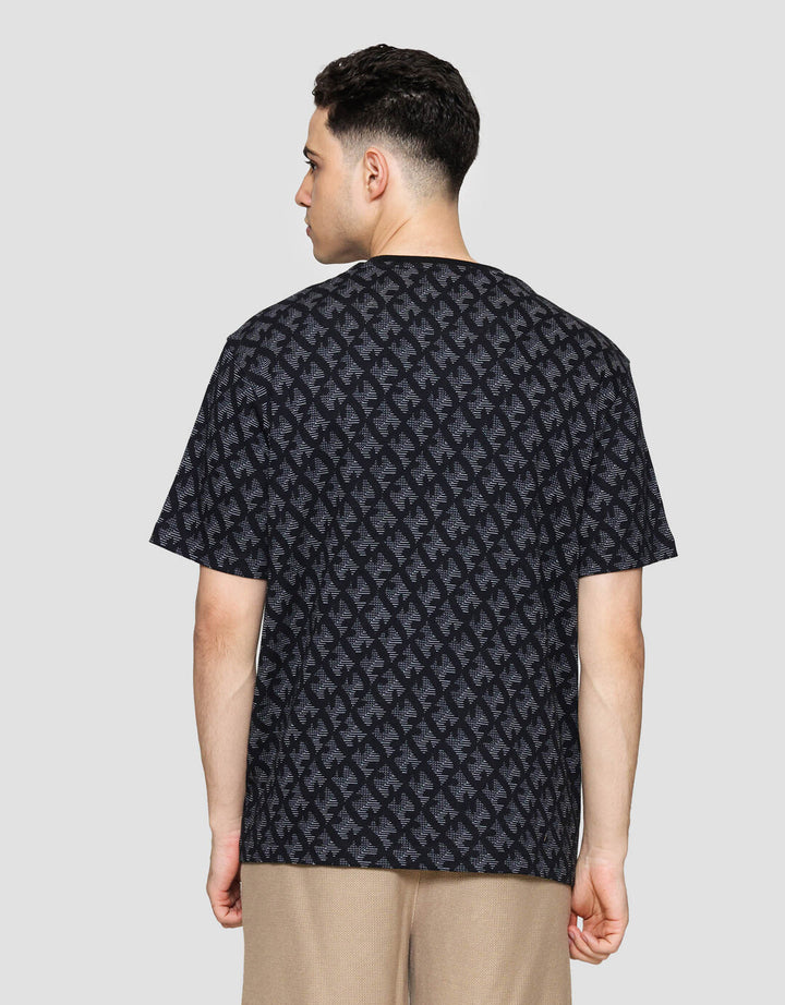 Cole Aop Jacquard Pattern Kaos Lengan Pendek Pria