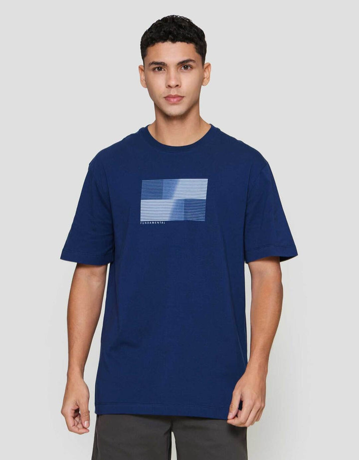 Cole Graphic Gradation Lines Kaos Pria
