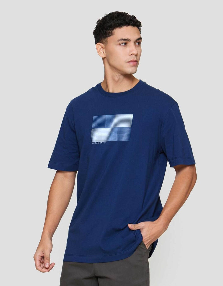 Cole Graphic Gradation Lines Kaos Pria