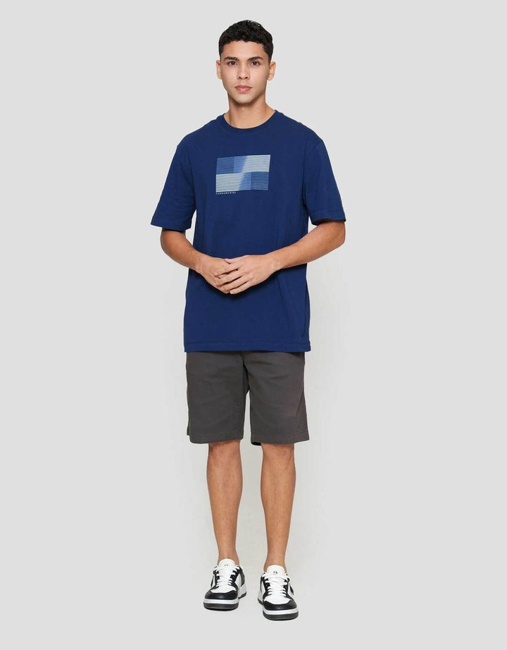 Cole Graphic Gradation Lines Kaos Pria