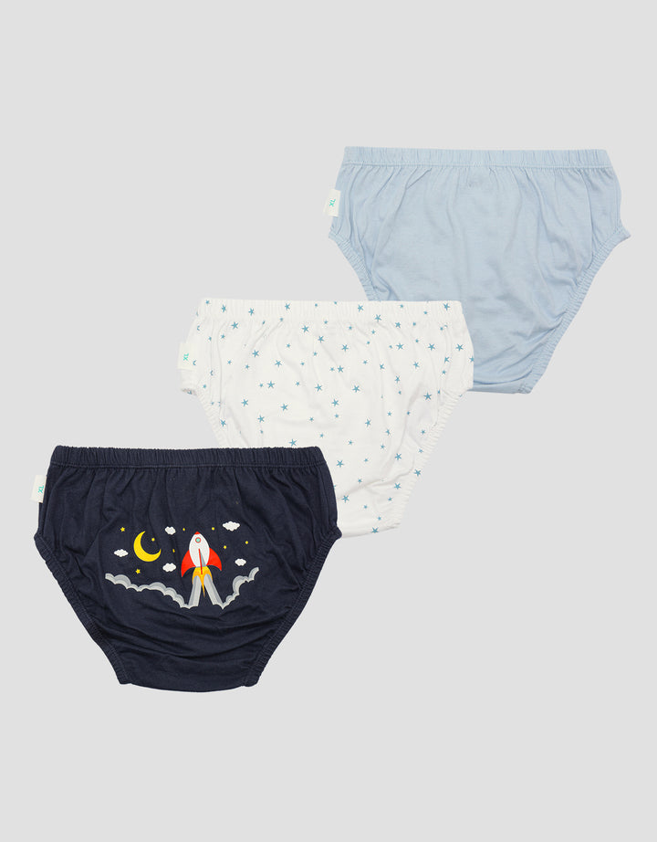 Little M Pack Of 3 Boys Stars Celana Dalam Anak Laki-laki