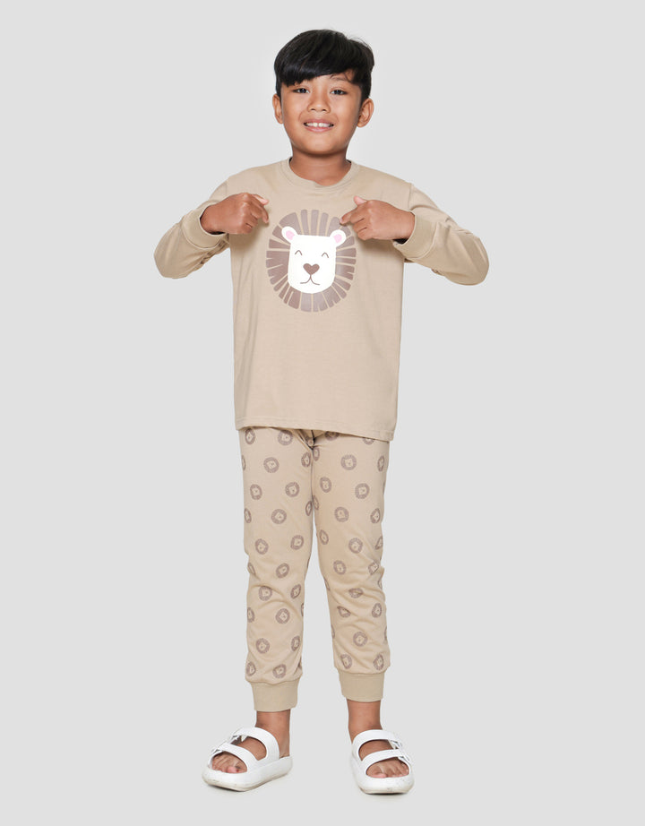 Little M  Boy Lion Face Piyama Setelan Anak Laki-laki