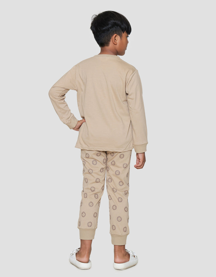 Little M  Boy Lion Face Piyama Setelan Anak Laki-laki