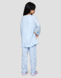 Character Ruffle Cinnamoroll Print Setelan Piyama Anak Perempuan