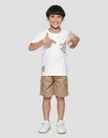 Little M Have A Nice Day Print Kaos Lengan Pendek Anak Laki-laki